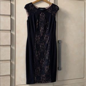 Lauren by RL black & lace dress size 8. Great cond